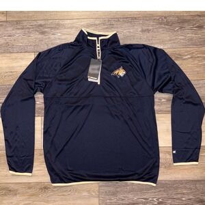 NWT Men's Montana State Colosseum Quarter Zip Pullover - Medium - Navy Blue